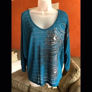 Feather Dolman Top